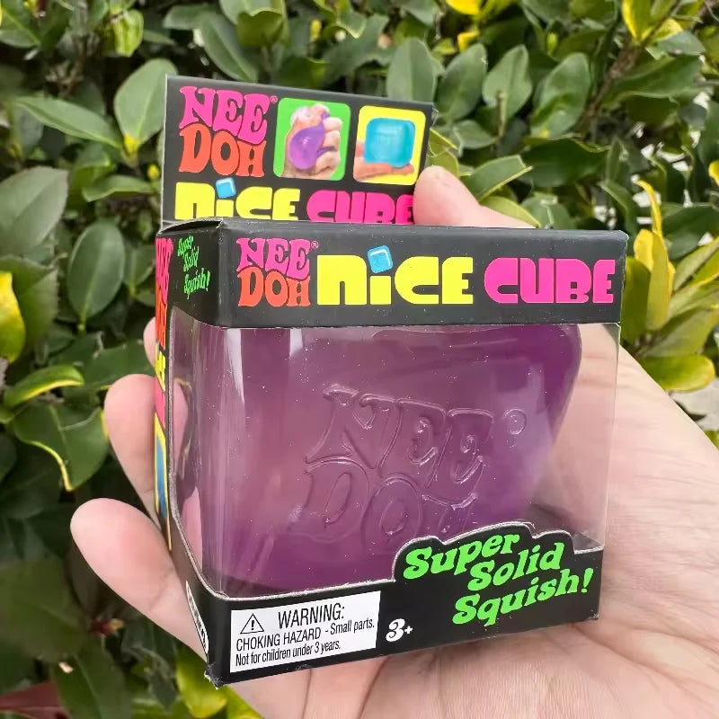 Needoh Nice Cube Sensory Stress Reliever Fidget Tool for Anxiety & Focus Desk Sensory Cube for Adults & Kids
